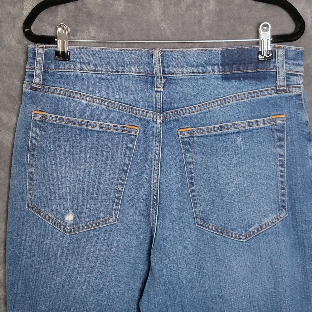 Abercrombie Fitch Ultra High Rise‎ Ankle Straight Jeans Women 32 Distressed Blue - Picture 11 of 11